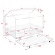 preview thumbnail 19 of 26, Full Size House Bed with Semi-enclosed Fence and Twin Size Trundle