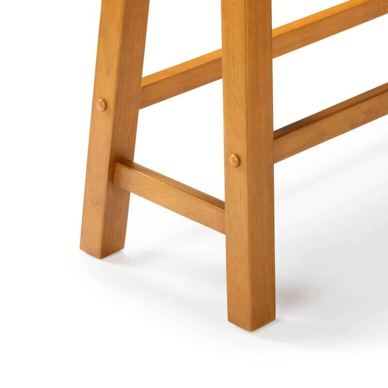 Sonoma Wood Saddle Dining Bench