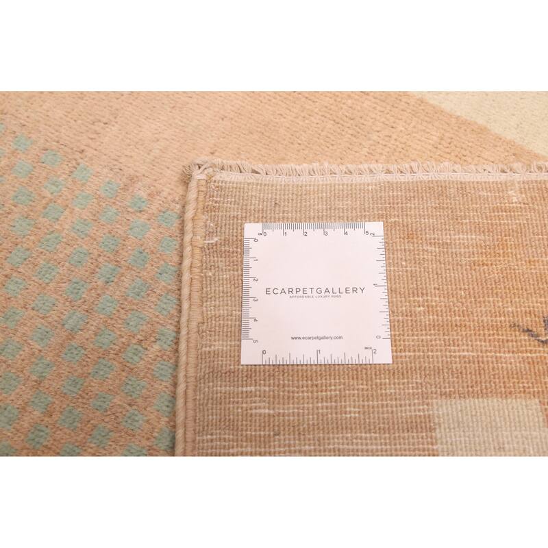 ECARPETGALLERY Hand-knotted Peshawar Ziegler Tan Wool Rug - 8'0 x 10'5