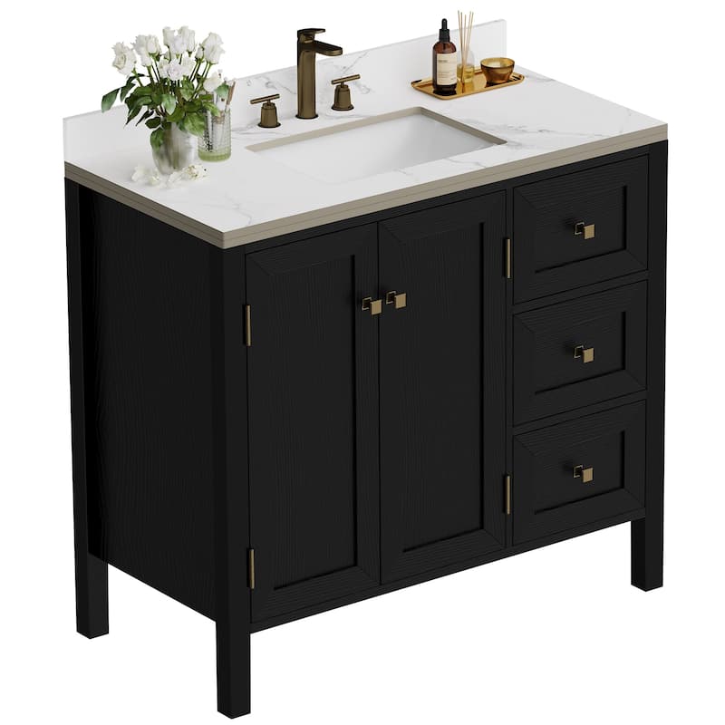 Moasis 36"/40"/ 47" Bathroom Vanity Cabinet with Sink