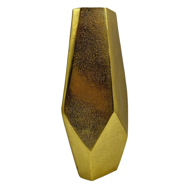 16 Inch Tall Decorative Handmade Aluminum Modern Diamond Flower Vase