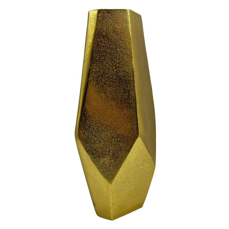 16 Inch Tall Decorative Handmade Aluminum Modern Diamond Flower Vase