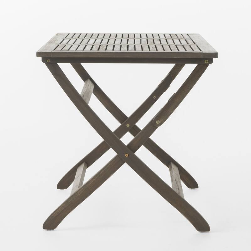 Patio 43.5in Foldable Outdoor Table with Saving design