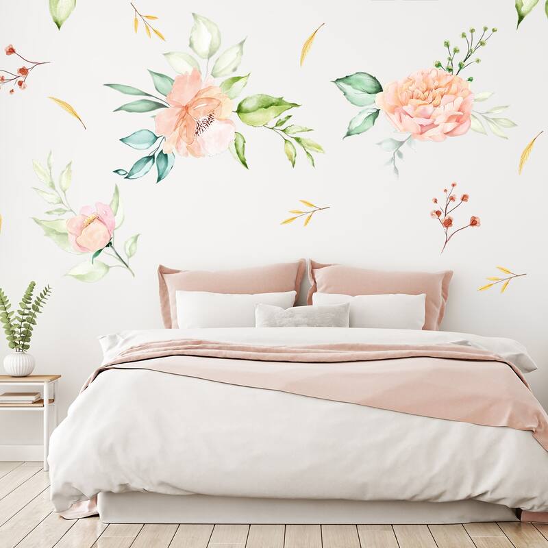 Walplus Oversized Watercolour Flower Floral Wall Sticker Nursery Decor