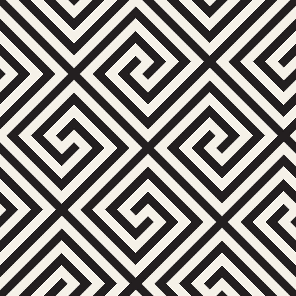 Modern geometrical shape Peel and Stick wallpaper - 10'ft H x 24''inch W