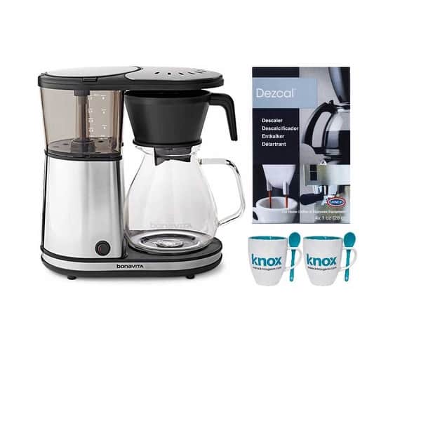 Shop Bonavita 8 Cup Glass Carafe Coffeemaker With Descaling Powder And Knox Mugs Overstock 23039486