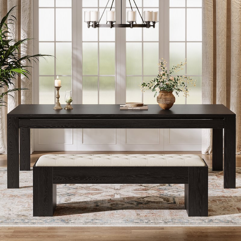 55" Upholstered Dining Bench, Long Table Seat for Living Room
