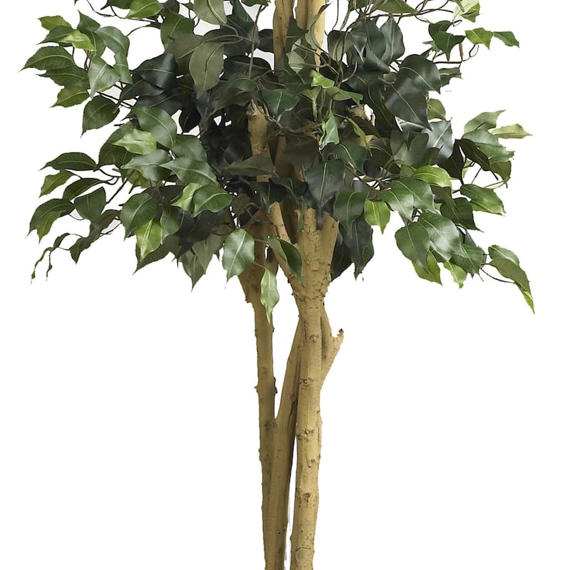 Medieval Silk Tree - 6Ft Indoor Topiary Decor - Double Ball Design - Lush Green Leaves - Home Office Accent - 6ft.