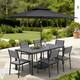 Option Set of 9 - Grey Table with Black Umbrella