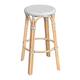 Option White/Gray Dot / Natural Rattan Frame