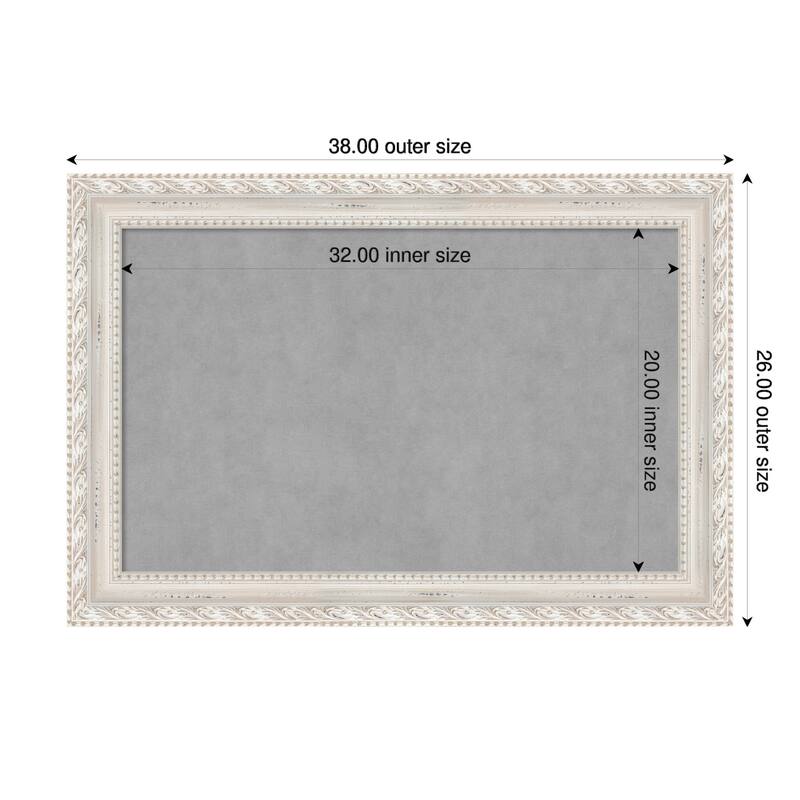 Amanti Art Opera Off White Framed Magnetic Board - Board Size 32x20