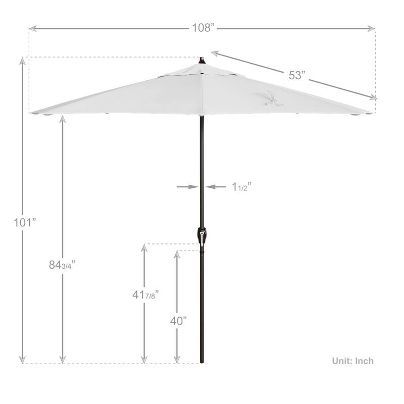 North Bend 9-foot Round Auto-tilt, Bronze Finish, Sunbrella Patio Umbrella by Havenside Home
