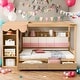 preview thumbnail 2 of 13, Full size House Bed with Two Drawers and Built-in Wardrobe for Home