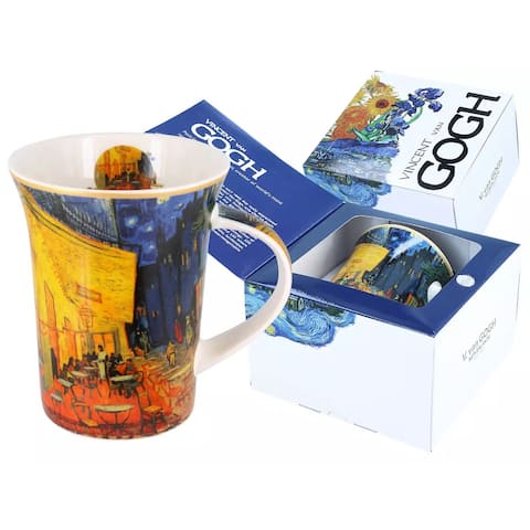 Carmani The Cafe Terrace at Night by V.Gogh Porcelain Mug in A Gift Box