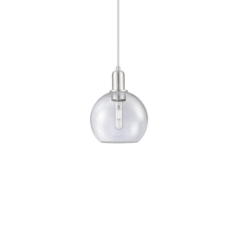 Innovations Lighting 716-1P-11-8 Athens Pendant Athens 8" Wide Mini - Brushed Satin Nickel / Seedy