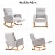 preview thumbnail 79 of 105, HOMYKA Rocking Chair for Nursery with Footrest
