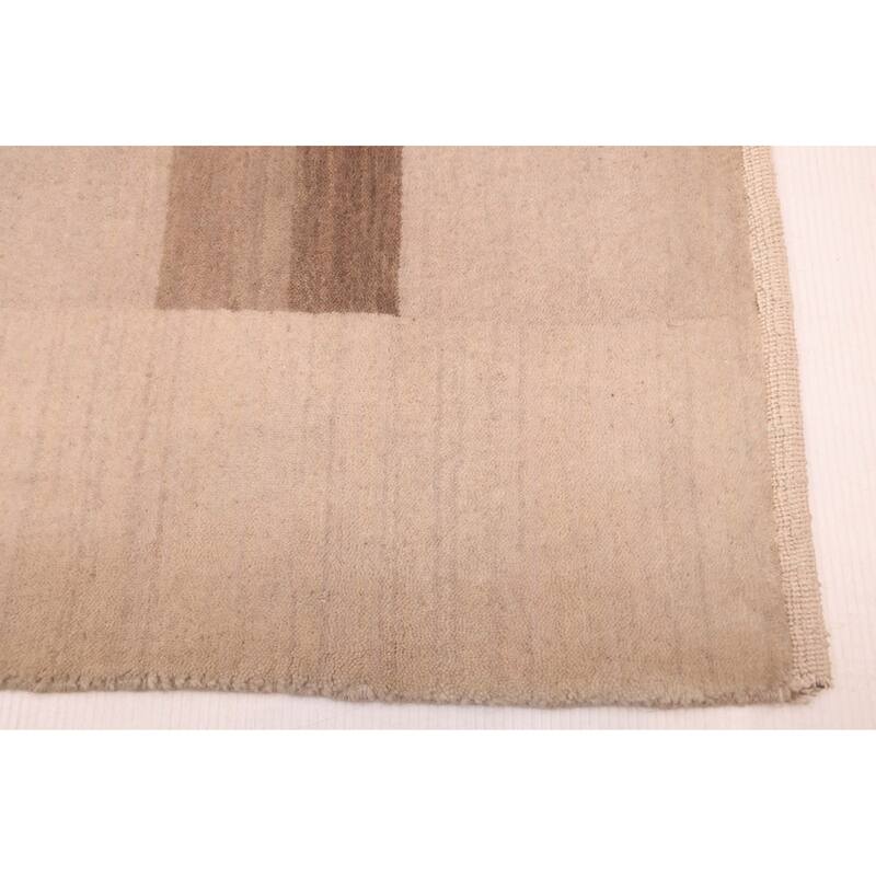 ECARPETGALLERY Hand Loomed Kashkuli Gabbeh Beige Wool Rug - 5'9 x 8'0