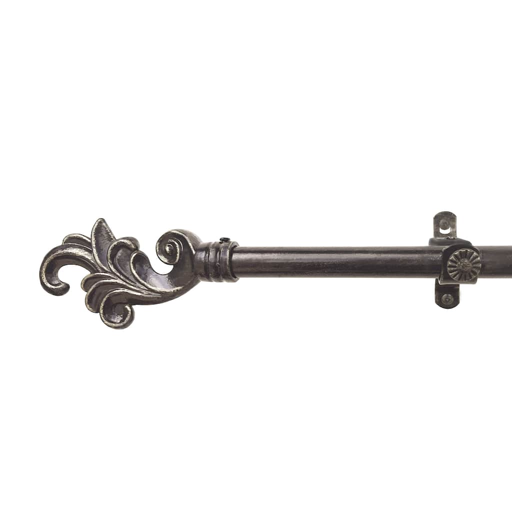 Metallo Regal Black Decorative Rod & Finial 28-160 Inch