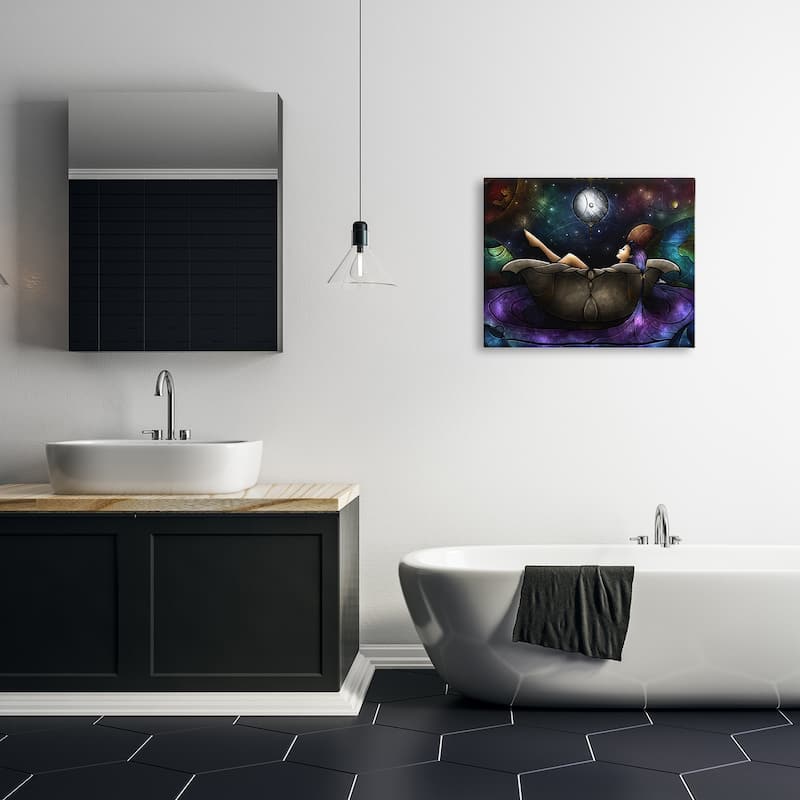 Stupell Bathing Under Moonlight Canvas Wall Art Design By Mandie Manzano
