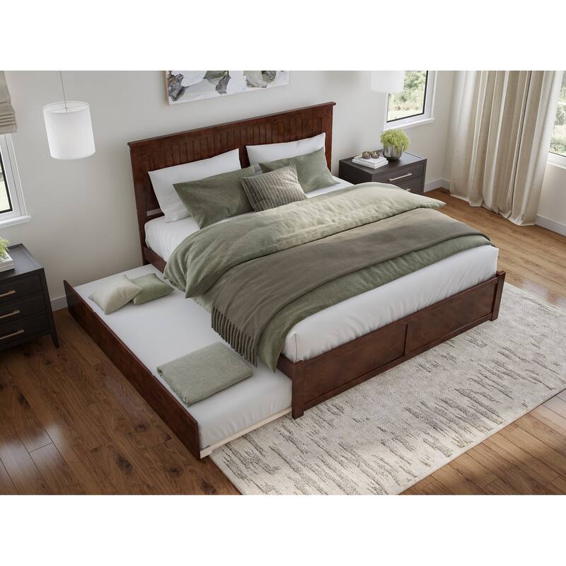 Nantucket Bed with Footboard and Twin Extra Long Trundle