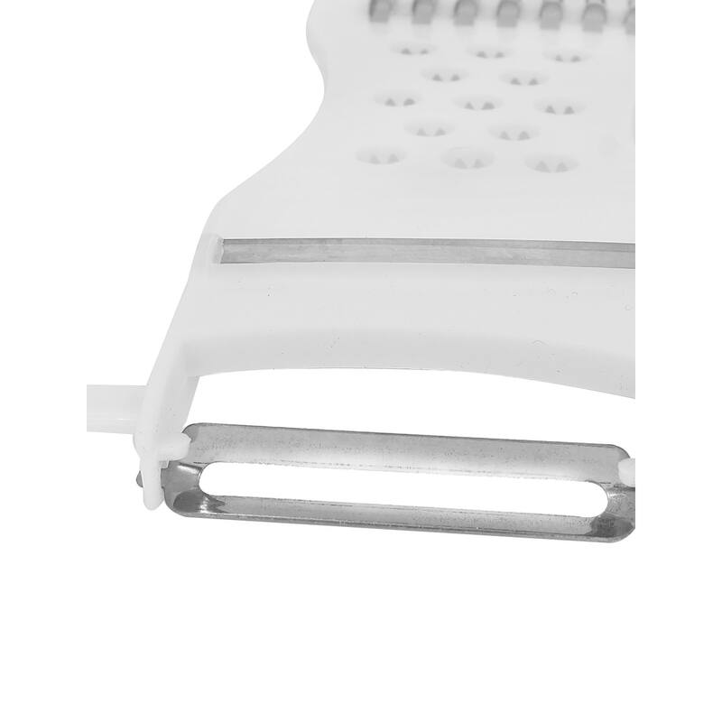 Fruit Vegetable Potato Carota Multipurpose Peeler Slicer Grater Cutter - White - 6.7" x 2.8" x 0.4"