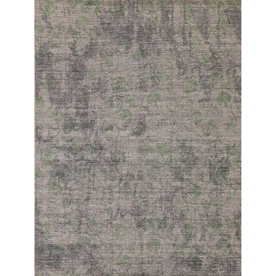 Modern Indian Abstract Rug Handmade Wool Carpet - 8'0"x 9'9"