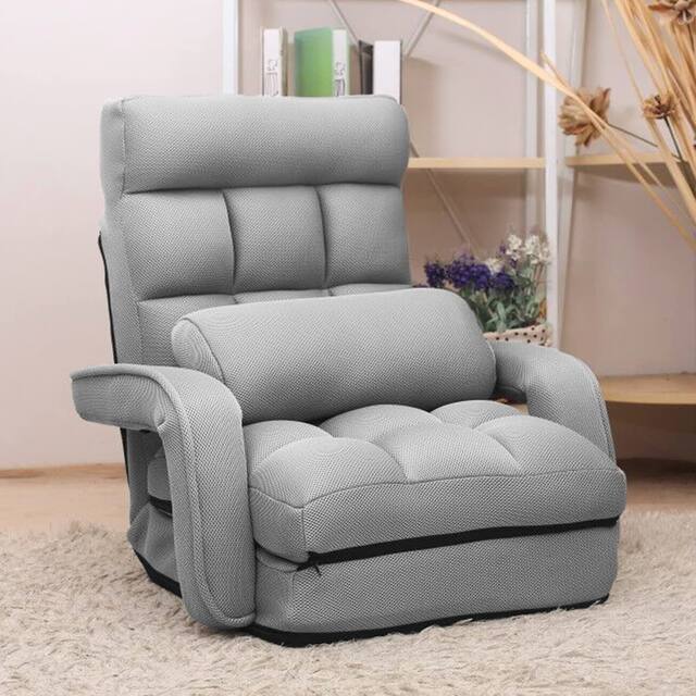 Adjustable 6-Position Floor Chair Folding Lazy Gaming Sofa,Indoor Chaise Lounge Sofa
