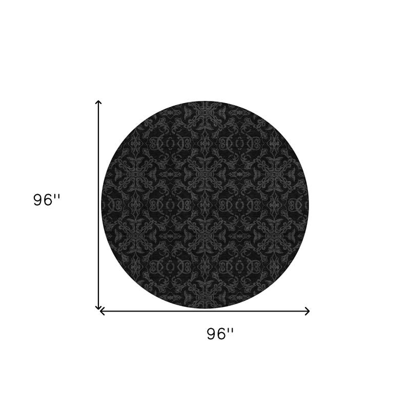 HomeRoots Medallion Transitional Rectangle Outdoor Rug