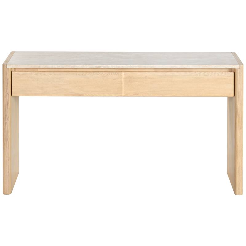 Safavieh Couture Bellarose Travertine Console Table - 55Wx18Dx31H