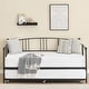 preview thumbnail 2 of 24, Heavy Duty Metal Daybed With Trundle Platform Sofa Bed for Bedroom
