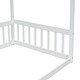 preview thumbnail 16 of 18, Twin Canopy Floor Bed with Fence and Guardrails for Kids, Toddler Safe Design