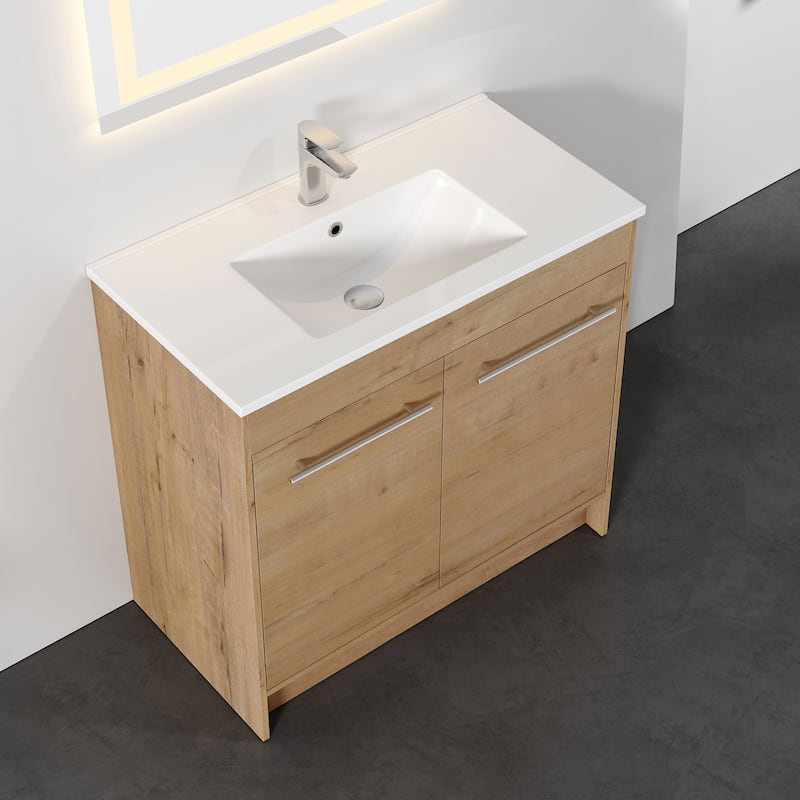 Kay Oak Natural Vanity Kit (Assembly Required)