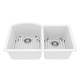 preview thumbnail 6 of 17, Karran Undermount Quartz 32 in. 60/40 Double Bowl Kitchen Sink Kit