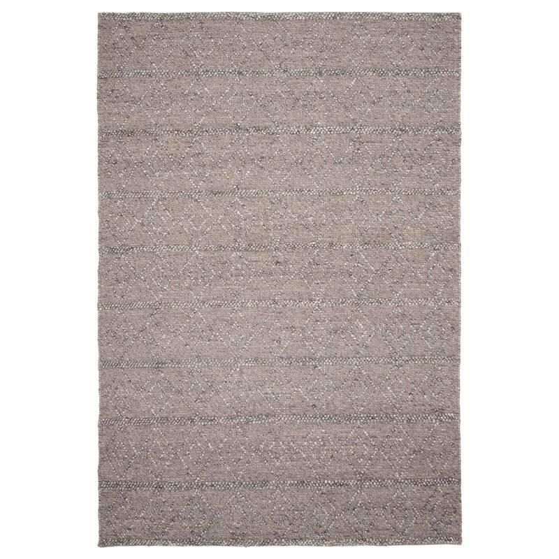 ECARPETGALLERY Braid weave Sienna Grey Wool Rug - 6'0 x 8'9 - Dark Grey - 6'0 x 8'9