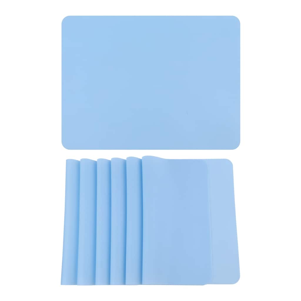 Placemats Set of 6 Silicone Placemats for Kitchen Dining Table Decor Heat Resistant Table Placemats Wipeable Table Mat - 16*12in