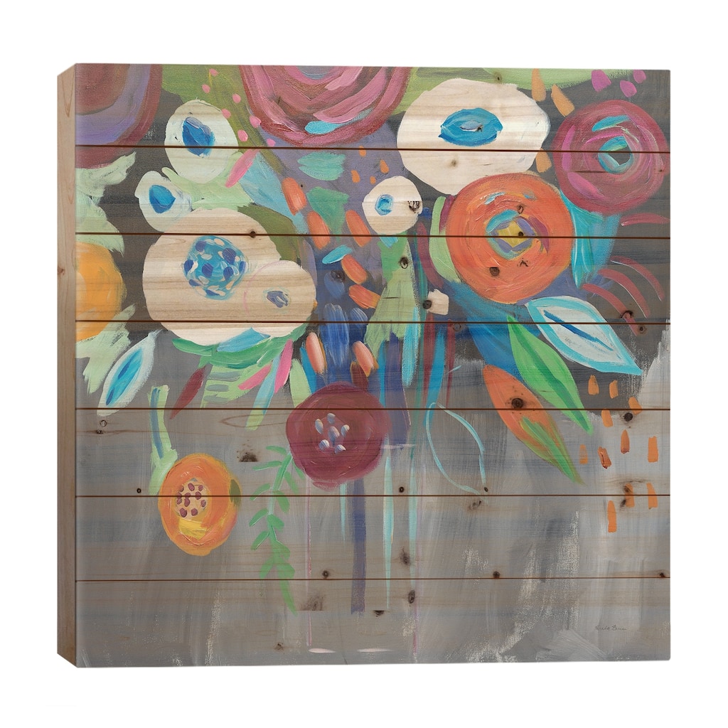 Midnight Magic Print On Wood by Farida Zaman - Multi-Color