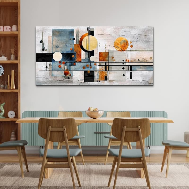 Color Block Line Canvas Prints, Abstract Pictures