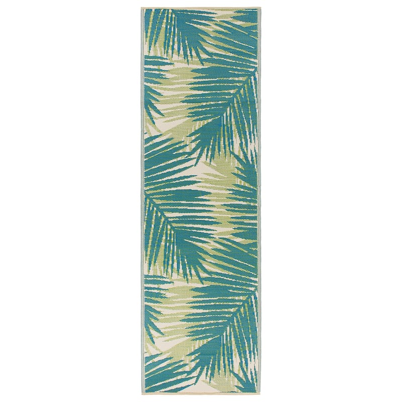 Tropical Floral Reversible Plastic Outdoor Rugs