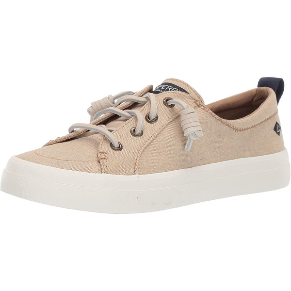 women's crest vibe washed linen sneaker