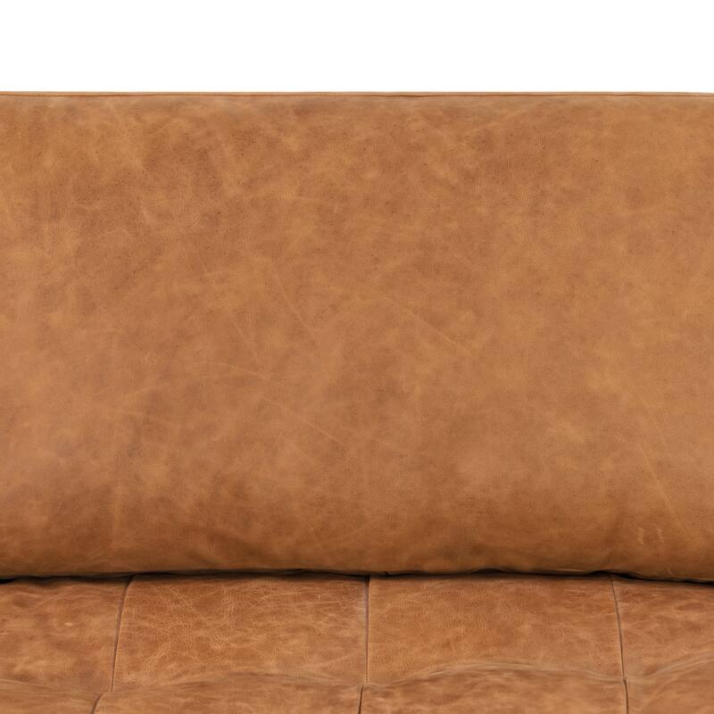 Poly & Bark Napa 104.5" Right-facing Sectional Sofa - Full Grain Genuine Italian Leather