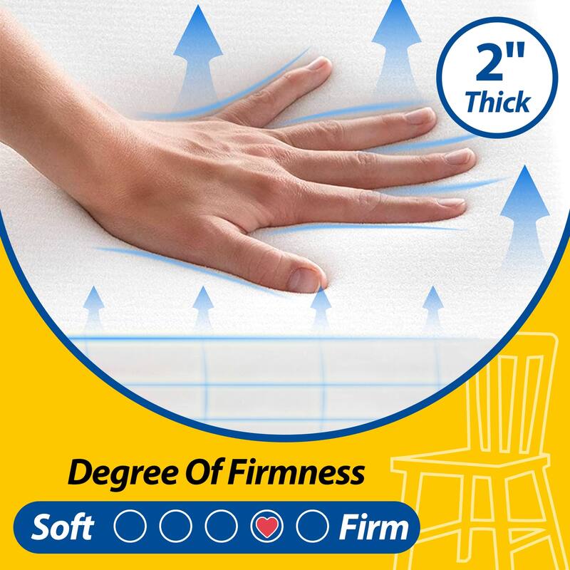 AAAAAcessories 17 in. X 16 in.Indoor Strap Non-slip Chair Cushion for Multi-scenario Setups (2 Pack) - N/A