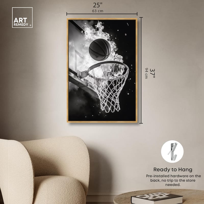 Scorch Some Hoops Canvas by Art Remedy
