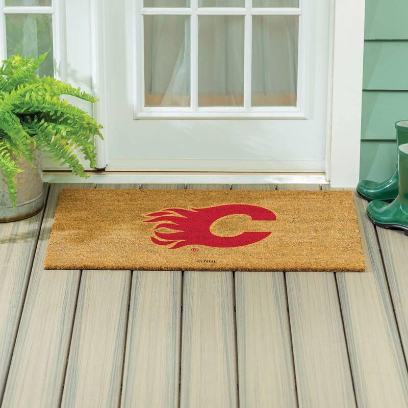 Calgary Flames Full Color Indoor/Outdoor Coir Mat