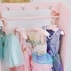 preview thumbnail 9 of 12, Teamson Kids Little Princess Dress Up Armoire with Mirror, Storage Hooks, Shoe Shelves, Hanging Rod, Pink Wardrobe Organizer