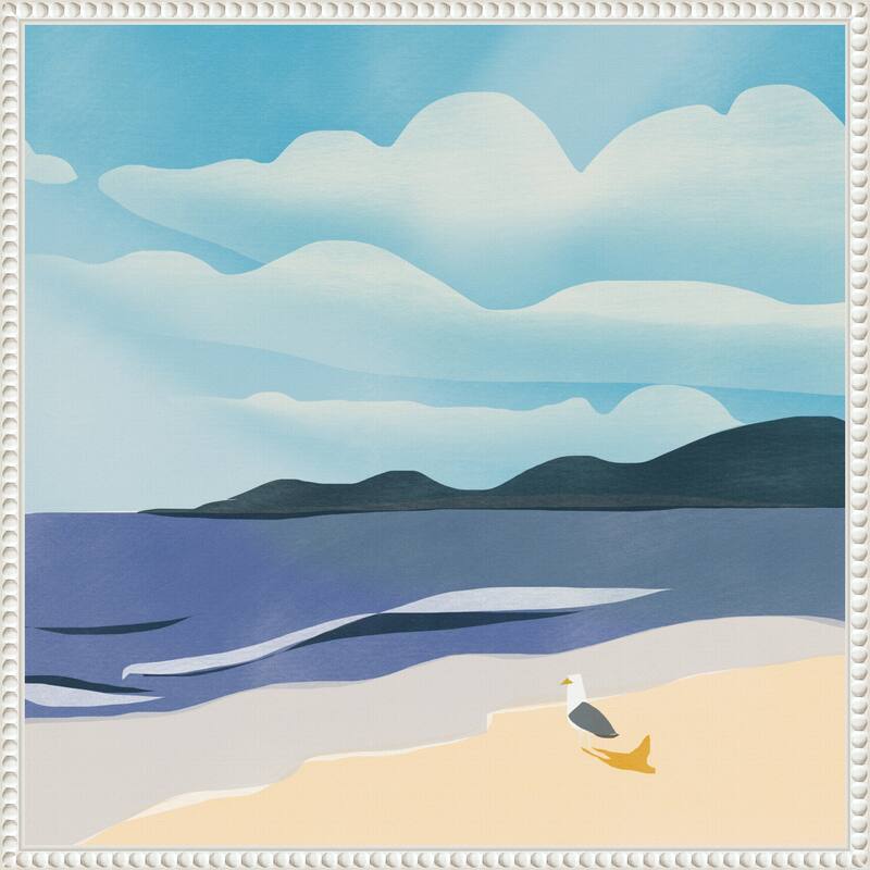 Seaside Serenity by Little Dean Framed Canvas Wall Art