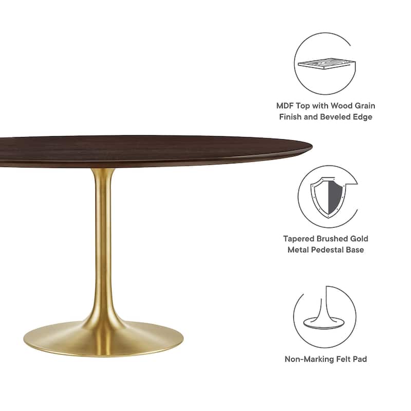 Lippa 60" Round Wood Top Dining Table
