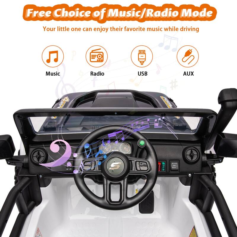 2 Seater Electric Truck, 24V Ride On Car for Kids Best Gift