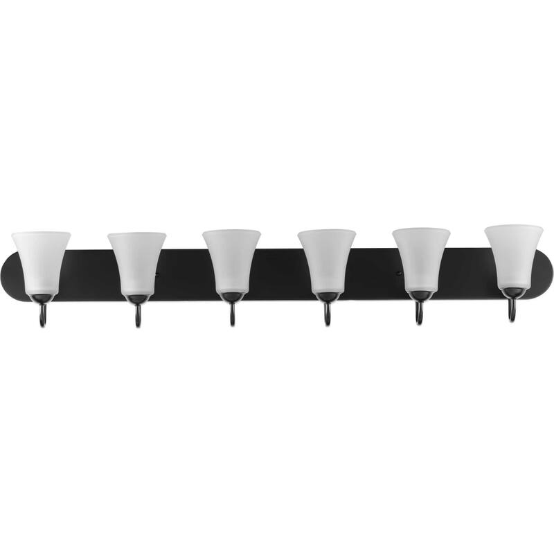Progress Lighting Classic 6 Light 48" Wide Bathroom Vanity Light - Black
