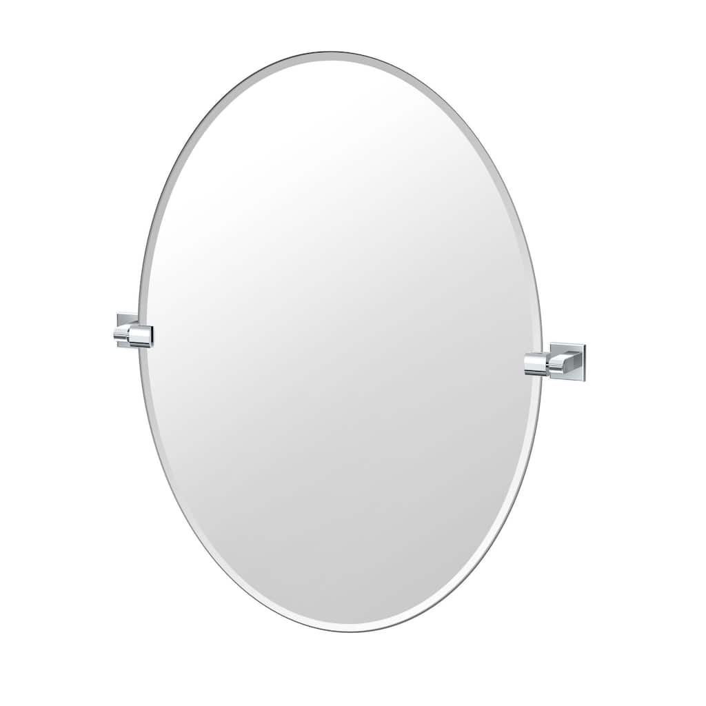 Gatco 5619LG Mode 32" x 27-5/8" Contemporary Oval Frameless Bathroom
