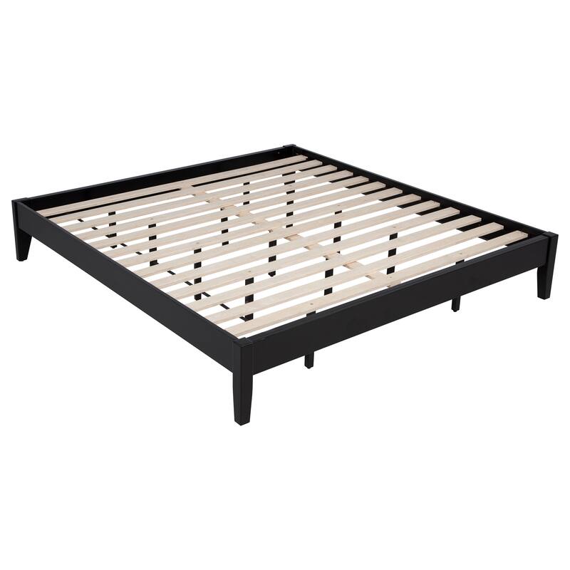 Black California King Platform Bed with Universal Design